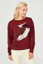 Trussardi Kartal Figürlü Kadın Sweatshirt - Thumbnail
