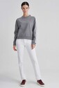 Trussardi Kuş Gözü İşlemeli Kadın Sweatshirt - Thumbnail
