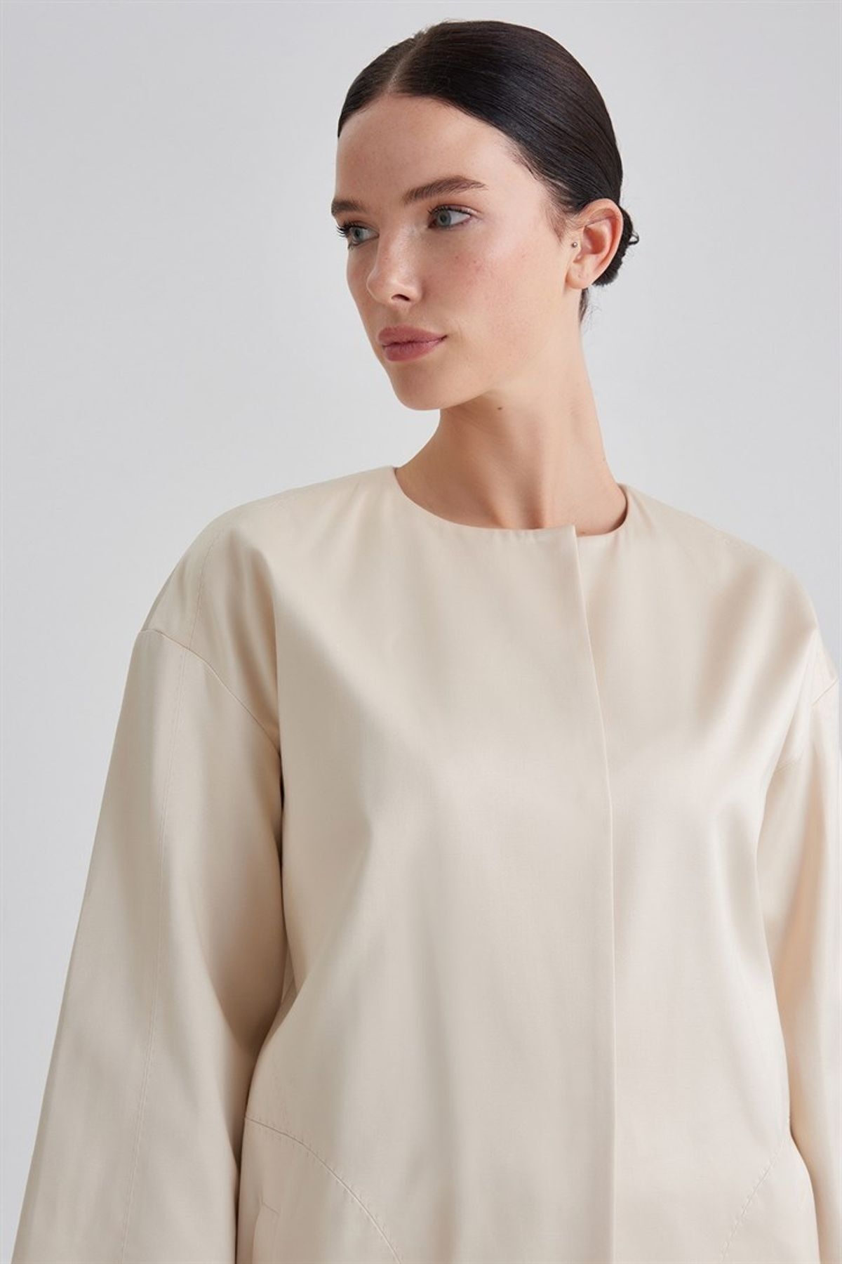 Trussardi Saten Kadın Pardesü - 7
