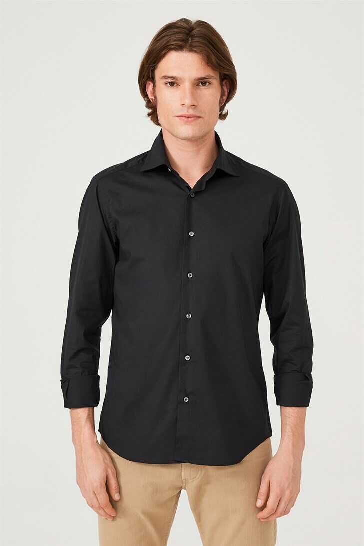 Uominitaliani Slim Fit Uzun Kollu Erkek Gömlek - 1