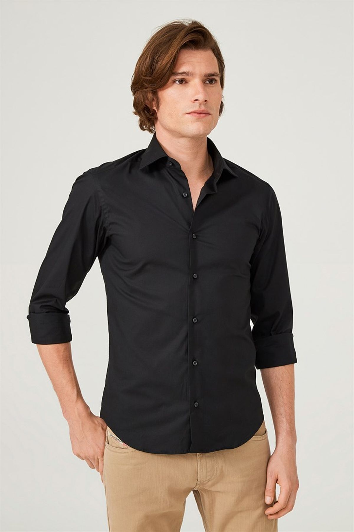 Uominitaliani Slim Fit Uzun Kollu Erkek Gömlek - 13