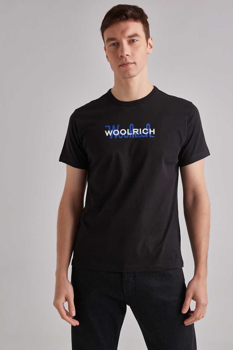 Woolrich Logolu Erkek Bisiklet Yaka T-Shirt - 1