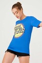 Yazılı Bisiklet Yaka Kadın T-Shirt - Thumbnail