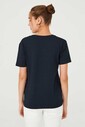 Yazılı Bisiklet Yaka Kadın T-Shirt - Thumbnail