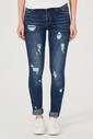 Yırtrık Dar Paça Kadın Jeans - Thumbnail