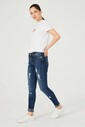 Yırtrık Dar Paça Kadın Jeans - Thumbnail